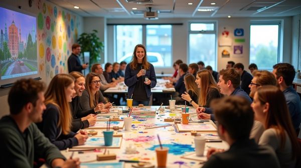 Idées d'activités créatives pour un team building grand groupe