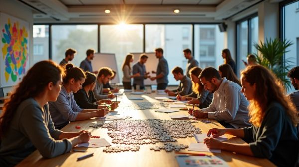 Idées d'activités créatives pour un team building grand groupe